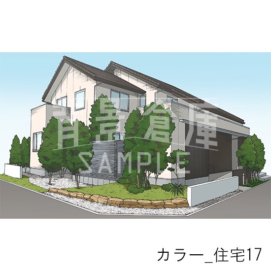 住宅の背景(カラー)です。
