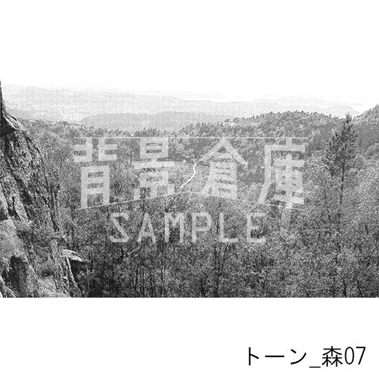 トーン柄風の森の背景です。