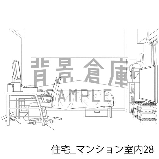 住宅_マンション室内28_トーン