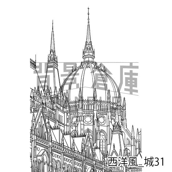 西洋風の城の外観です。