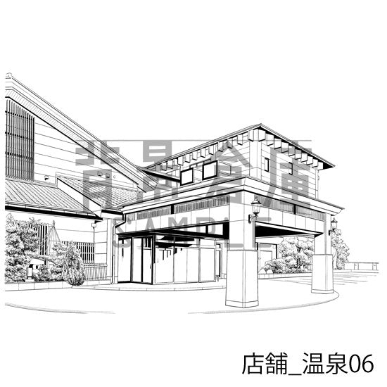 店舗_背景素材集11(温泉)_トーン