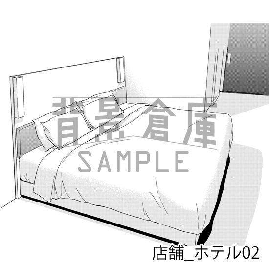 ホテルの背景(トーンつき)です。