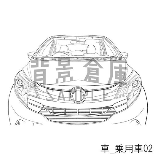 車_乗用車02_トーン