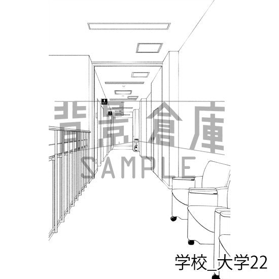 学校_背景素材集37（大学）_トーン