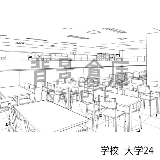 学校_背景素材集37（大学）_トーン