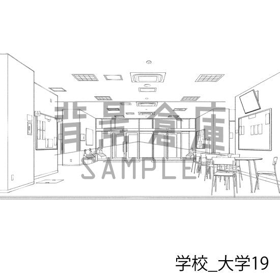 学校_背景素材集37（大学）_トーン