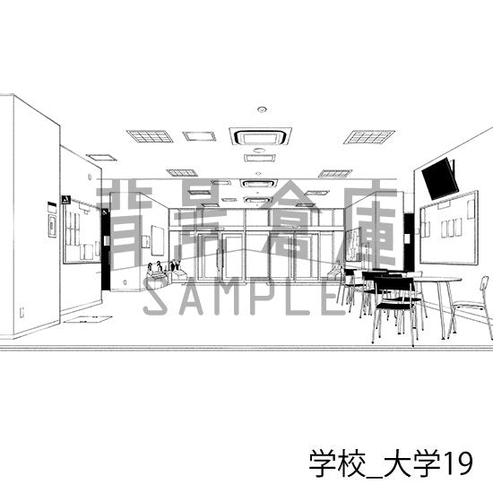 学校_背景素材集37（大学）_トーン