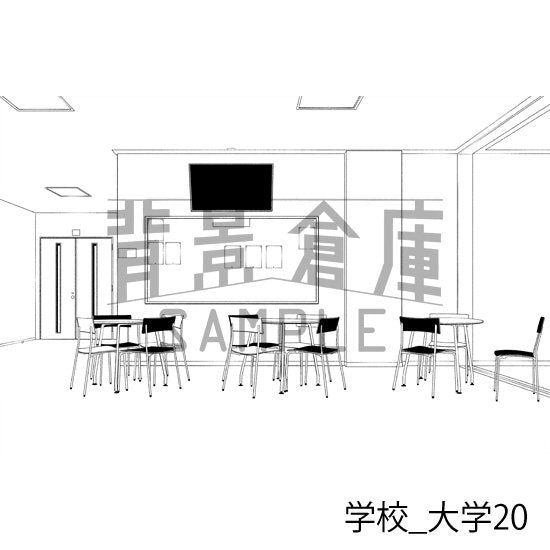 学校_背景素材集37（大学）_トーン