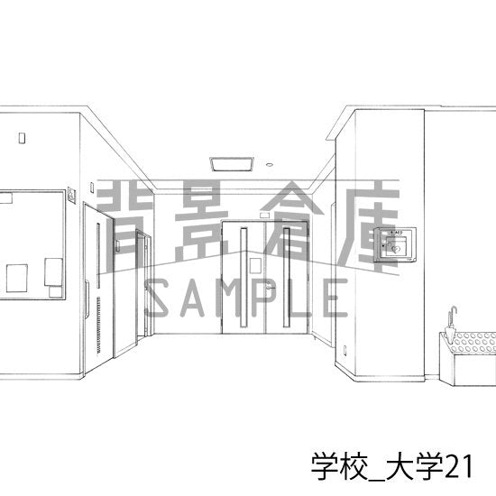 学校_背景素材集37（大学）_トーン