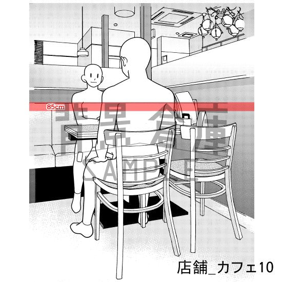 店舗_背景素材集4(カフェ)_トーン