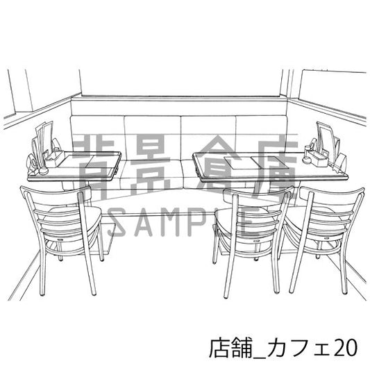 店舗_カフェ20_トーン