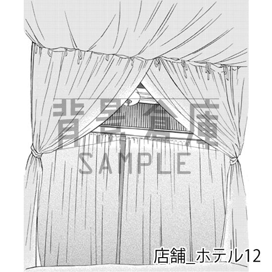 ホテルの背景(トーンつき)です。