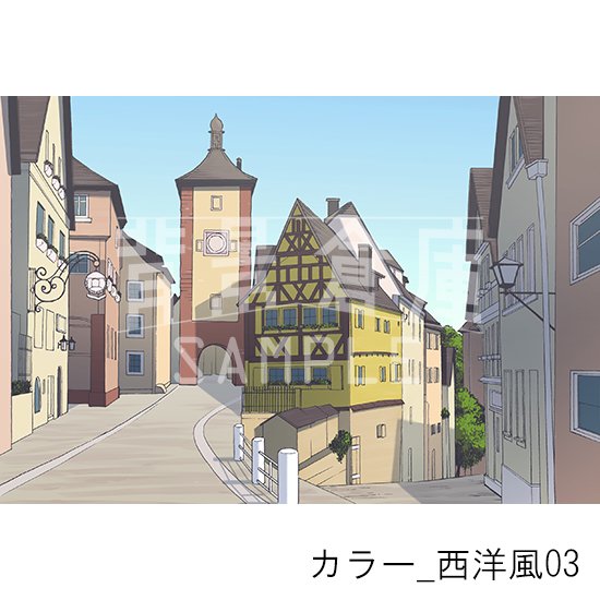 西洋風の背景(カラー)です。