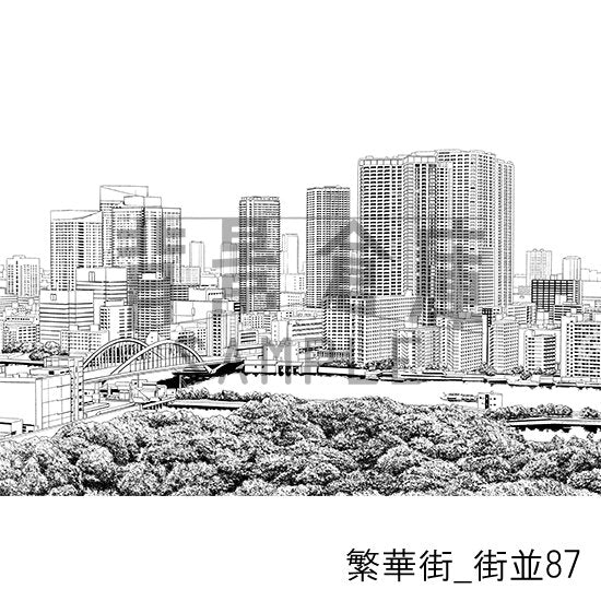 繁華街_街並87_トーン