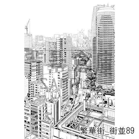 繁華街_街並89_トーン