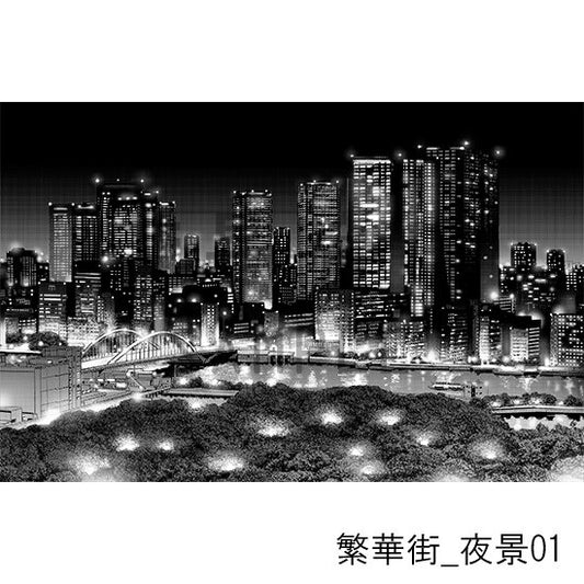 繁華街_背景素材集18(夜景)