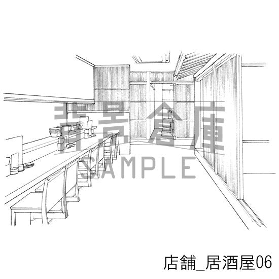 店舗_居酒屋06_トーン
