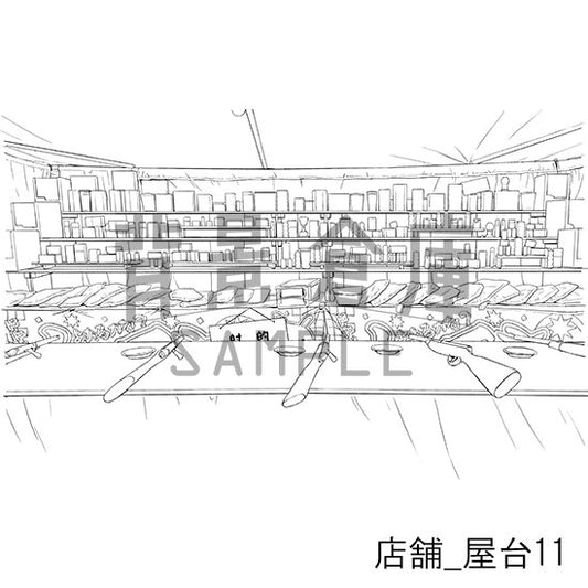 店舗_屋台11_トーン