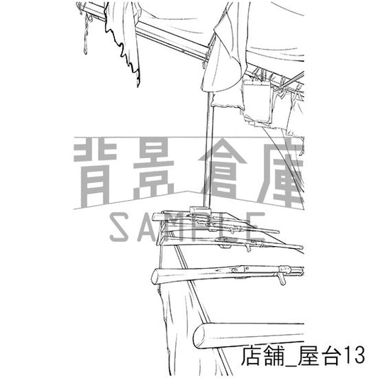 店舗_屋台13_トーン