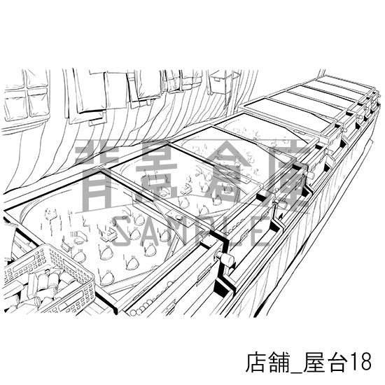 店舗_屋台18_トーン