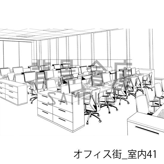 オフィス街_室内41_トーン