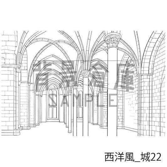 西洋風_城22_トーン