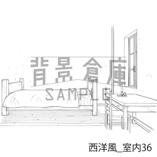 西洋風_室内36_トーン