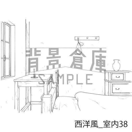 西洋風_背景素材集14(室内)_トーン