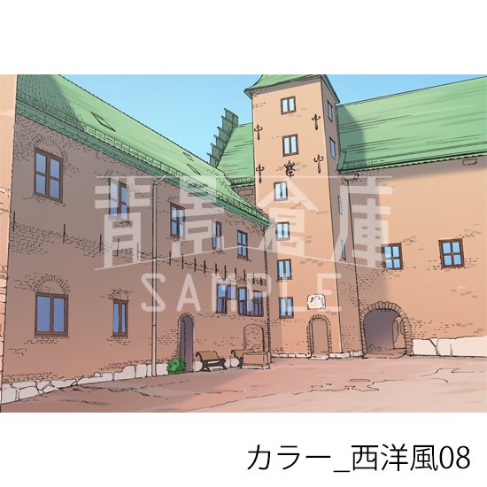 西洋風の背景(カラー)です。