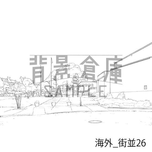 海外_街並26_トーン
