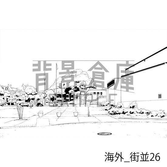 海外_街並26_トーン