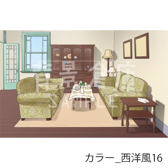 西洋風の背景(カラー)です。