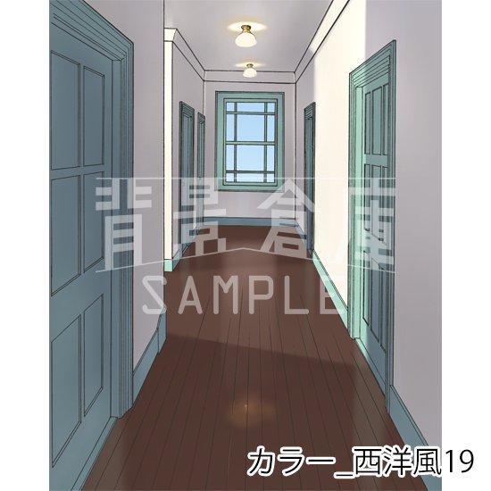 西洋風の背景(カラー)です。