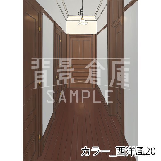 西洋風の背景(カラー)です。