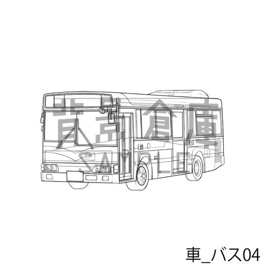 車_バス04_トーン
