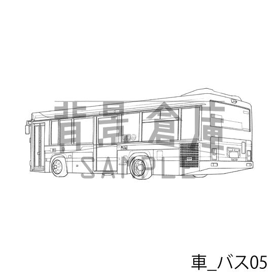 車_バス05_トーン