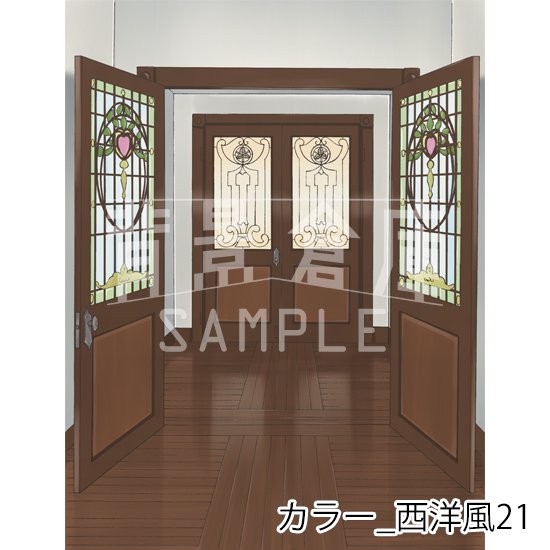 西洋風の背景(カラー)です。