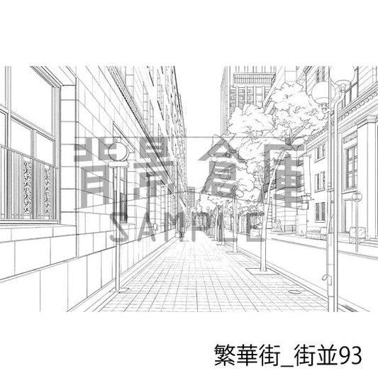 繁華街_街並93_トーン
