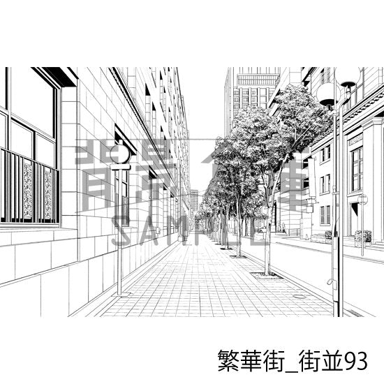 繁華街_街並93_トーン