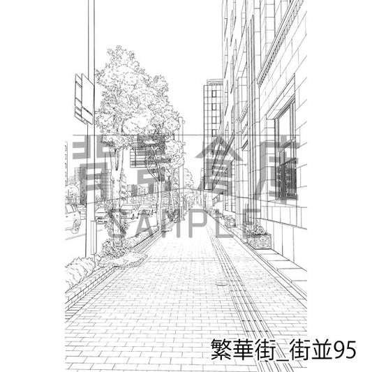繁華街_街並95_トーン