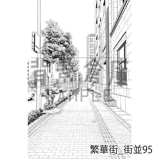 繁華街_街並95_トーン