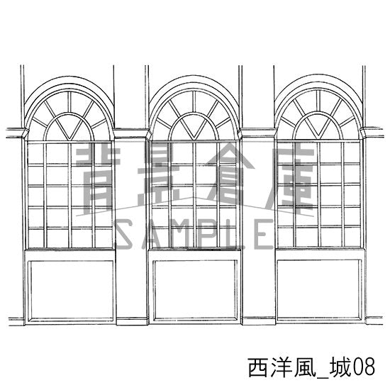 西洋風_背景素材集4(城)_トーン