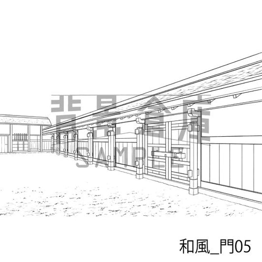 和風_門05_トーン