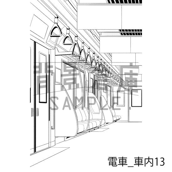 電車_車内13_トーン