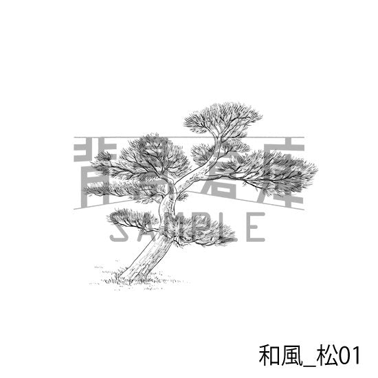 和風の背景(リメイク版・トーンつき)です。