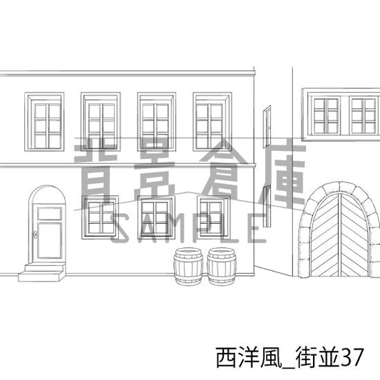 西洋風_街並37_トーン