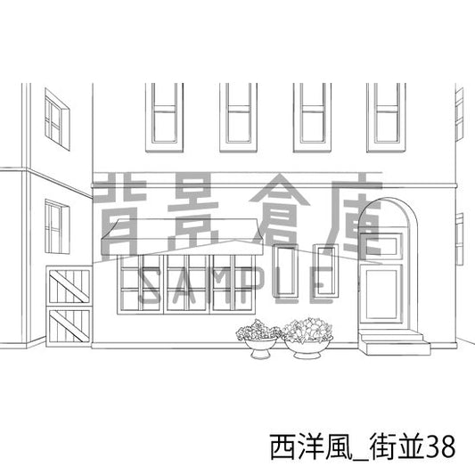 西洋風_街並38_トーン