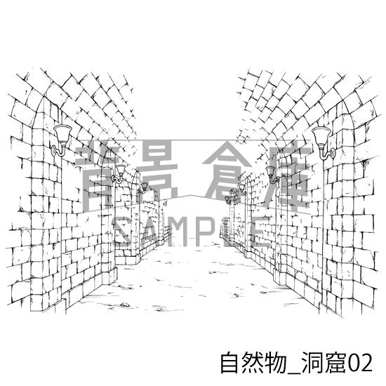 自然物_洞窟02_トーン