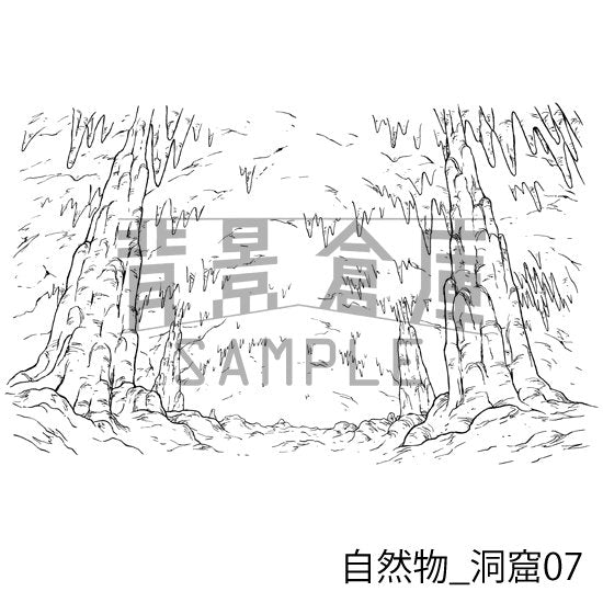 自然物_洞窟07_トーン