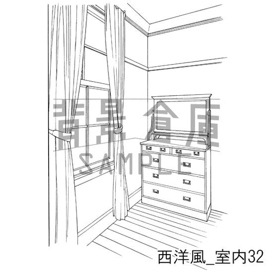 西洋風_室内32_トーン